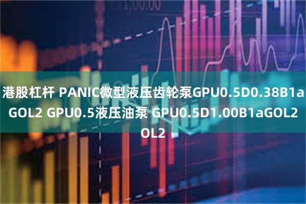 港股杠杆 PANIC微型液压齿轮泵GPU0.5D0.38B1aGOL2 GPU0.5液压油泵 GPU0.5D1.00B1aGOL2